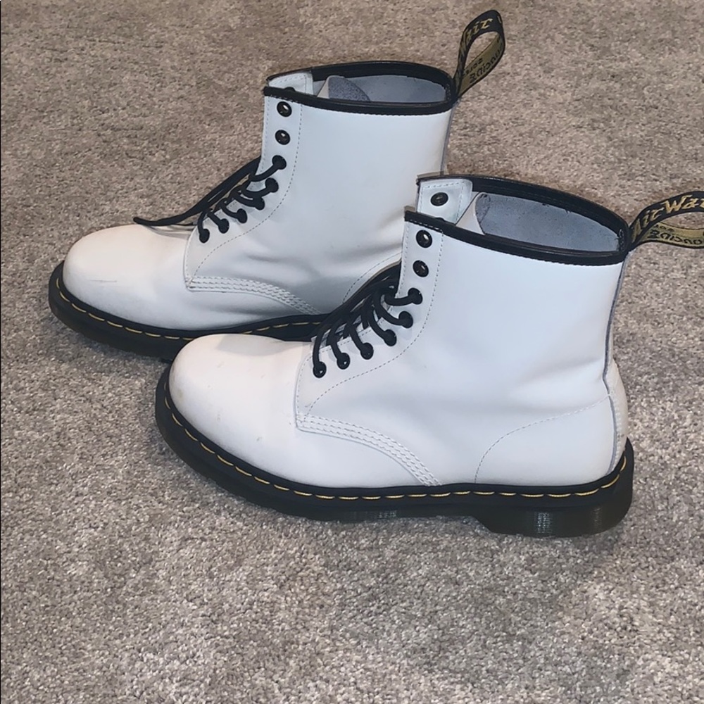white and black dr martens